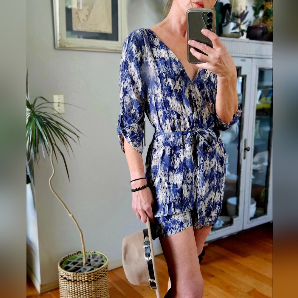 NWT Charlie Jade 100% silk Romper